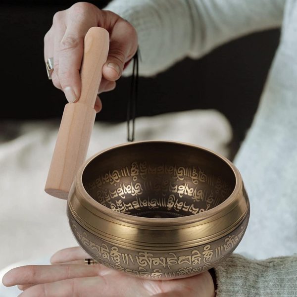 Conjunto de tigela tibetana para meditação com som de meditação e tigela de banho espiritual de cobre para meditação de cura holística - Image 3